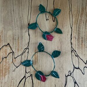 Susan Alexandra Rose hoop earrings